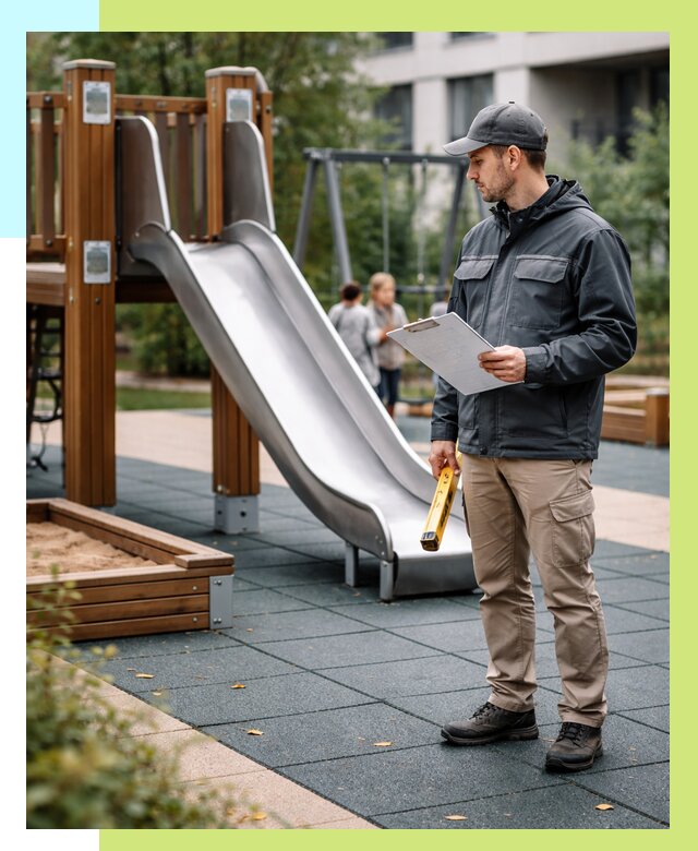 Сертификация детских площадок в Алапаевске от 26763 р. | Алешин-Лпв