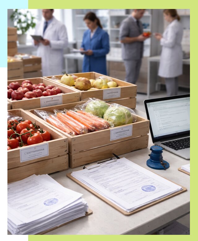 Сертификация овощей и фруктов в Алапаевске от 9099 р. | Алешин-Лпв