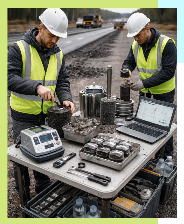 Сертификация асфальта: испытания и подтверждение в Алапаевске