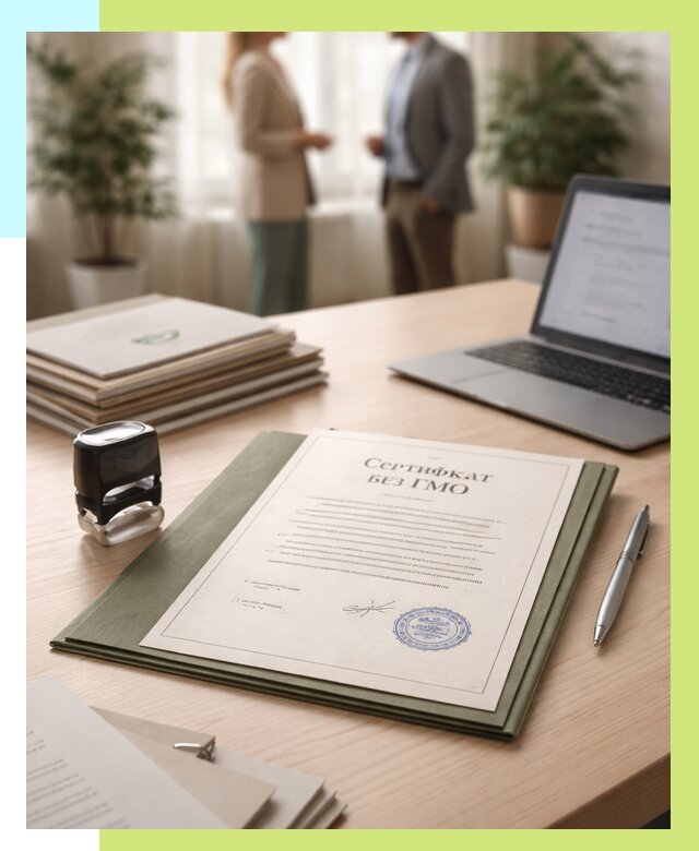 Сертификат без ГМО в Алапаевске от 8029 р. оформить срочно Алешин-Лпв